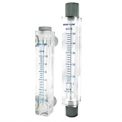 Flow Meter Acrylic .2-2 GPM Panel Mt with Valve